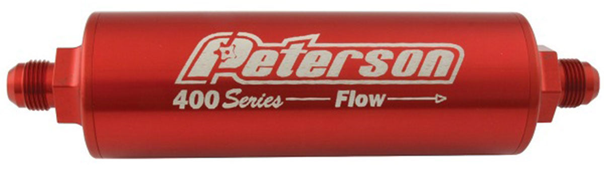 400 Series Inline Fuel/Oil Filter
-12 AN Male, 60 Micron Filter Without Bypass