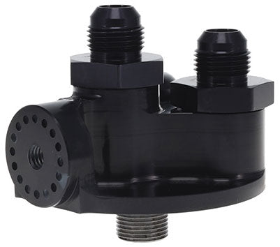 Remote Oil Filter Mount, Black
-10AN Fittings, 3/4-16 Thread