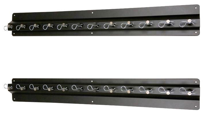 12 Unit Aluminium Shock Rack Black 33"W x 4.5"H x 2.75"D