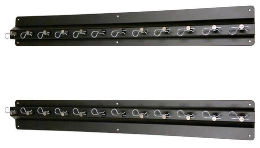 12 Unit Aluminium Shock Rack Black 33"W x 4.5"H x 2.75"D