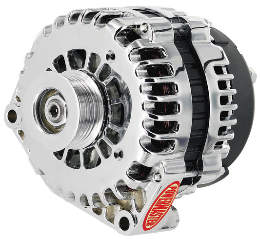 Chrome GM Style AD Alternator
165 Amps, 2 Pin VR With 6-Groove Serpentine Pulley