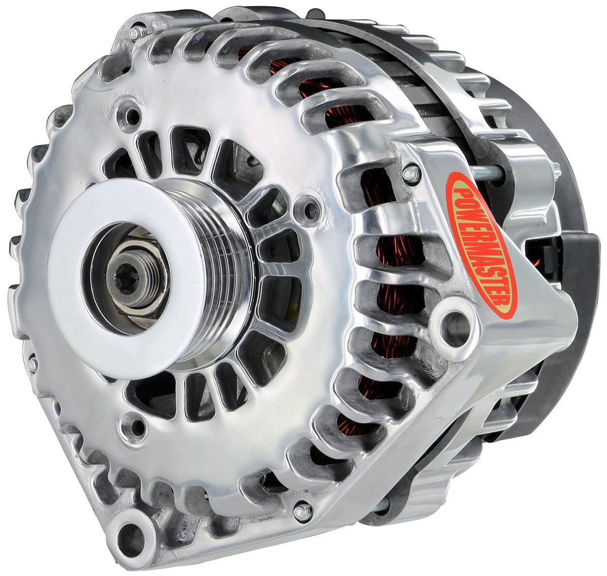 Polished GM Style AD Alternator
165 Amps, 2 Pin VR With 6-Groove Serpentine Pulley