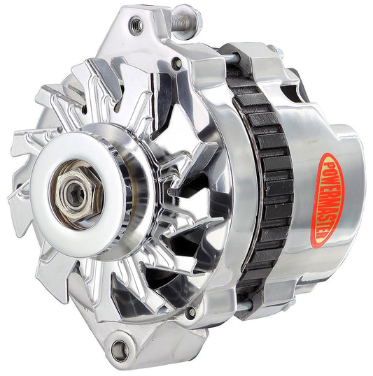 Polished GM/Chevy Alternator
140 AMP, 1 Wire, Internal Regulator, Side Battery Post, Single V Groove