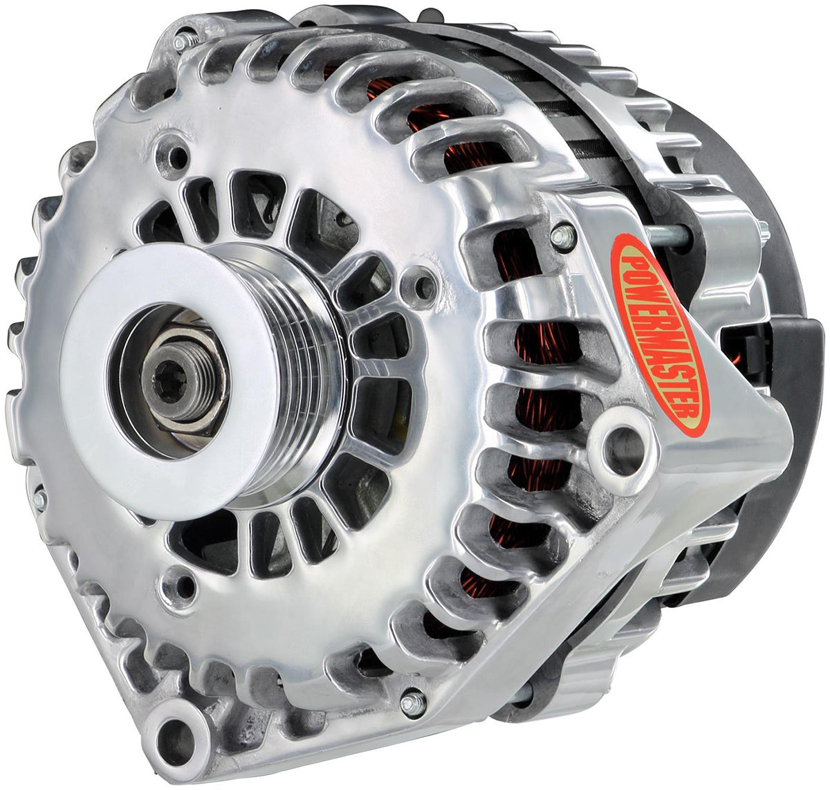 Polished GM Style AD Alternator
215 Amps, 2 Pin VR With 6-Groove Serpentine Pulley