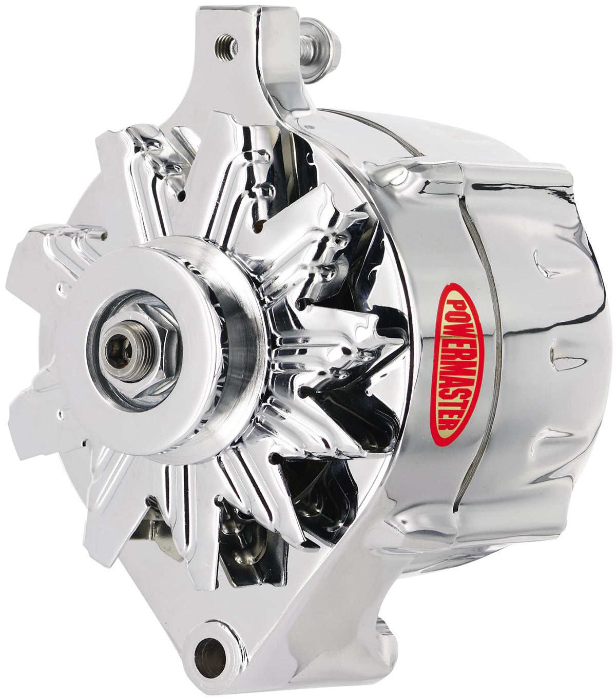 Chrome Smooth Ford Alternator
150 AMP, 1 Wire, Internal Regulator, Single V Groove Pulley