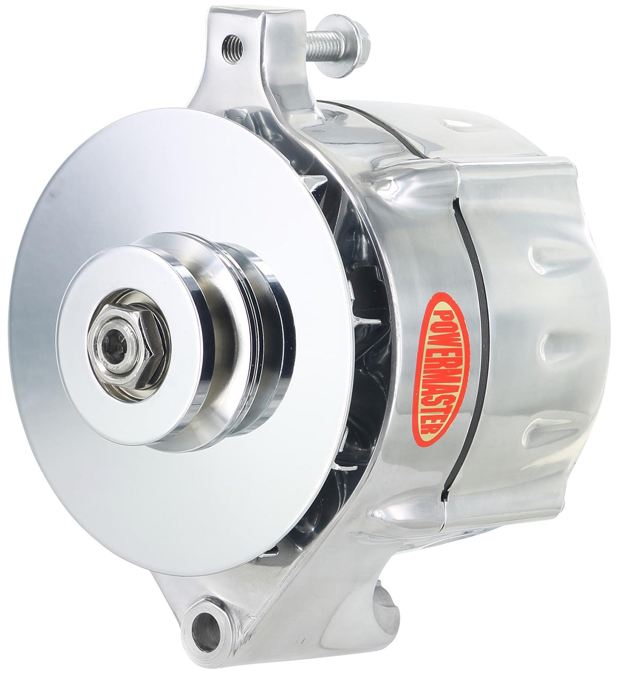 Polished Smooth Look Alternator
100 Amps Ford Style With Single V-Pulley Baffle & Cone