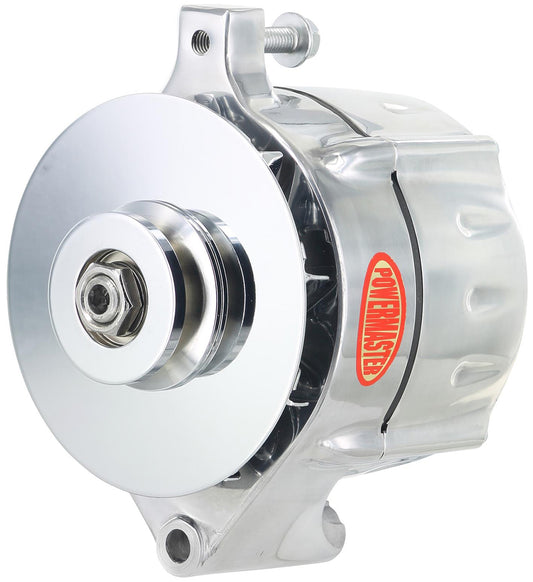 Polished Smooth Look Alternator
100 Amps Ford Style With Single V-Pulley Baffle & Cone