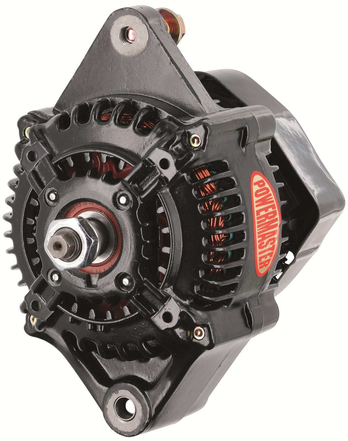 Black GM Denso Style Race Alternator
100 Amps, 16 Volt, With No Pulley, 118mm Size