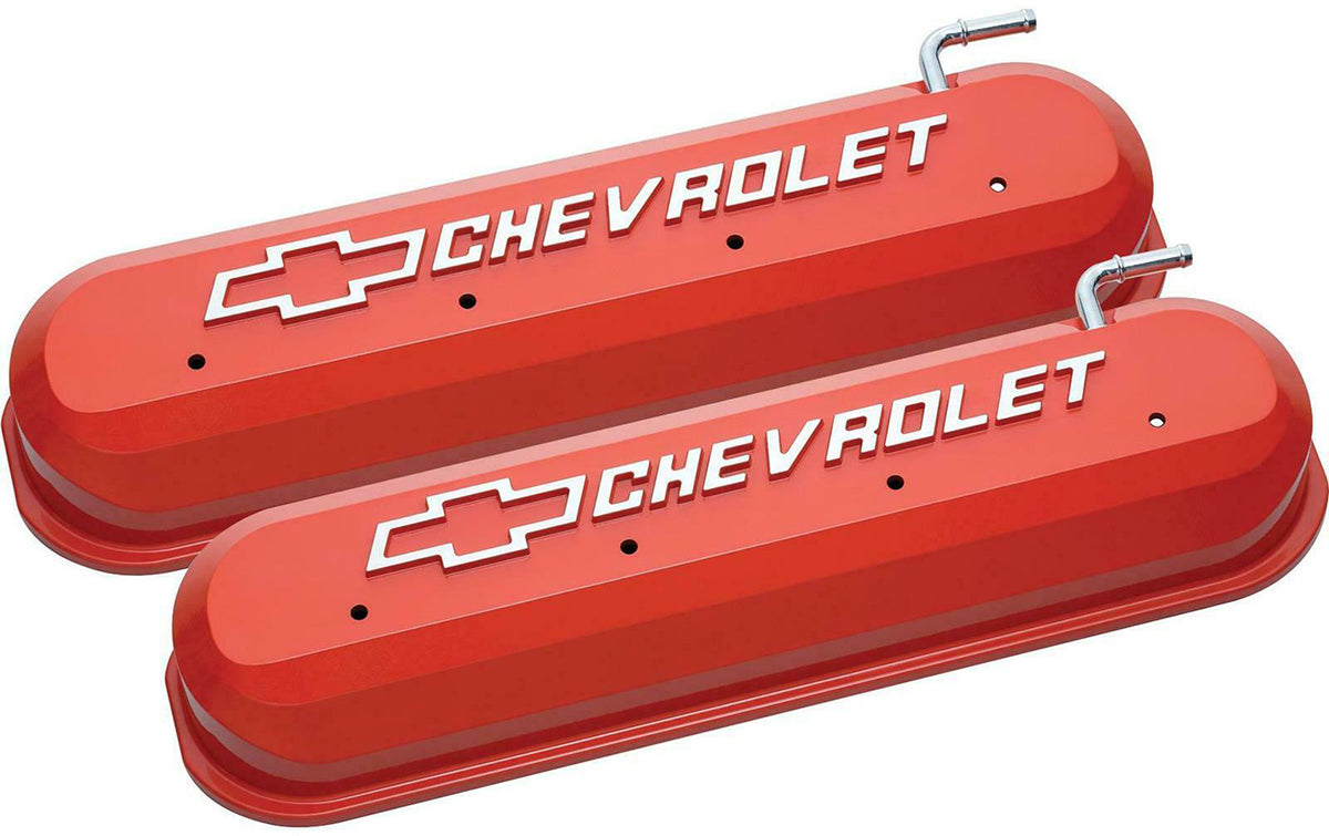 Cast Aluminium Valve Covers With Raised Chevrolet Logo
Suit LS Series Engines, Chevy Orange