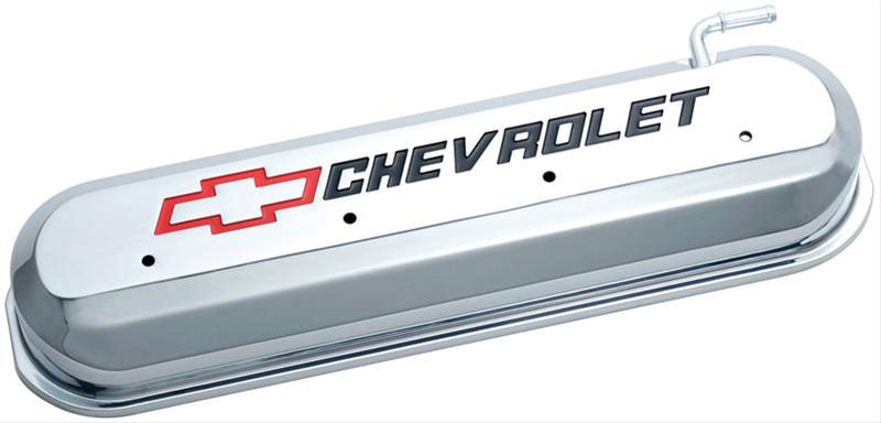 Cast Aluminium Valve Covers With Recessed ChevroletLogo
Suit LS Series Engines, Chrome With Red/Black Emblem