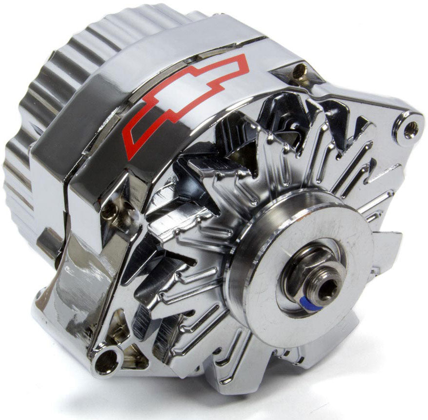 GM (Delco Style) Alternator
Chrome Suit Chev 73-86, Internal RegulatorWith Bowtie Emblem