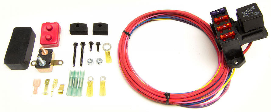 3 Circuit Weather Resistant Auxiliary Fuse Block Kit
3 Ignition Hot Circuits, 40 Amp Relay