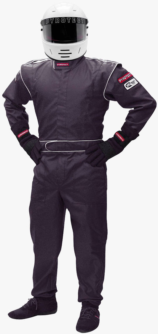 Junior Deluxe One Piece Single Layer SFI-1 Race Suit, Black
Small