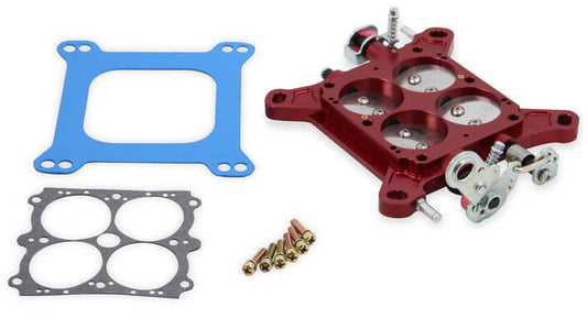 Billet Throttle Body Assembly - Red
1-11/16" SS Plates, Dual Pump, Dual Bolt Pattern 4150/4500