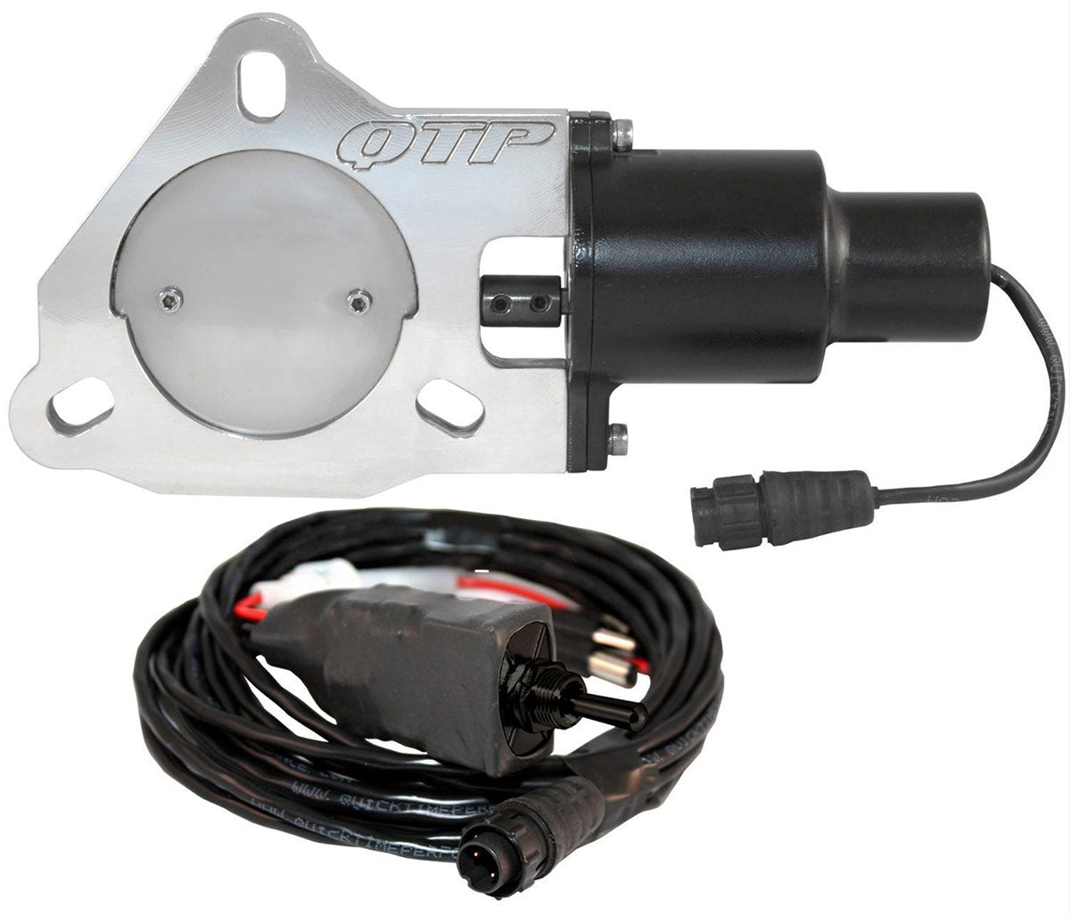 2-1/2" Single Electric Exhaust Cutout Kit
Includes Electric Valve, Toggle Switch & Wiring