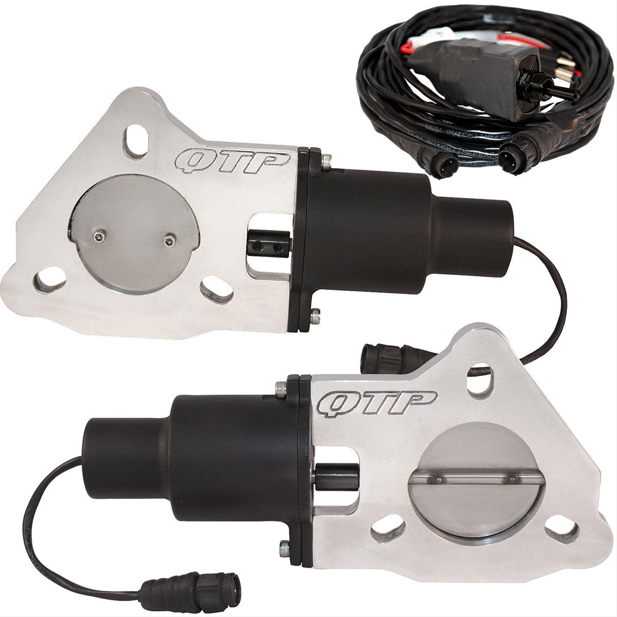 2-1/2" Dual Electric Exhaust Cutout Kit
Includes Electric Valve, Toggle Switch & Wiring