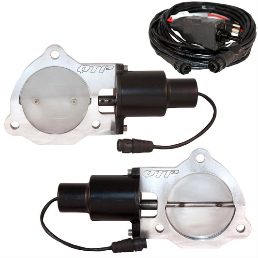 3-1/2" Dual Electric Exhaust Cutout Kit
Includes Electric Valve, Toggle Switch & Wiring