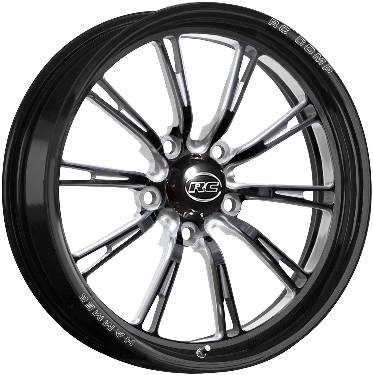 Hammer-S 17" x 6" Front Wheel, Black with Eclipse Finish
5 x 4.75" Bolt Circle with 3.75" Backspace