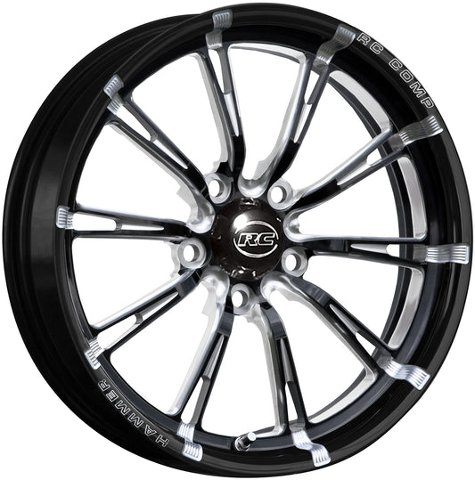 Hammer 15" x 3.5" Front Wheel, Black with Eclipse Finish
5 x 4.50" Bolt Circle with 1.75" Backspace