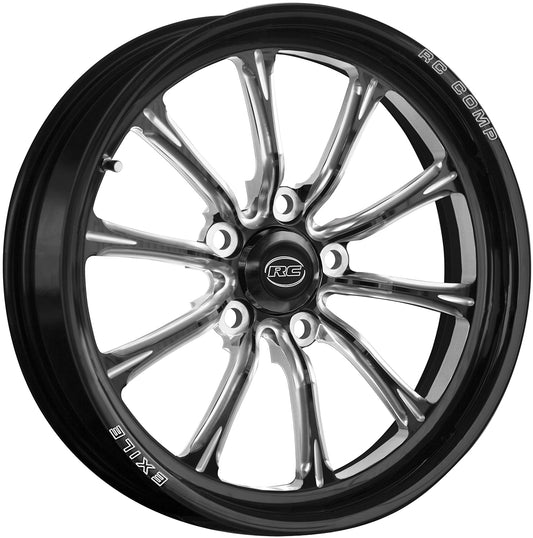 Exile-S 17" x 4.5" Front Wheel, Black with Eclipse Finish
5 x 4.50" Bolt Circle with 2.25" Backspace