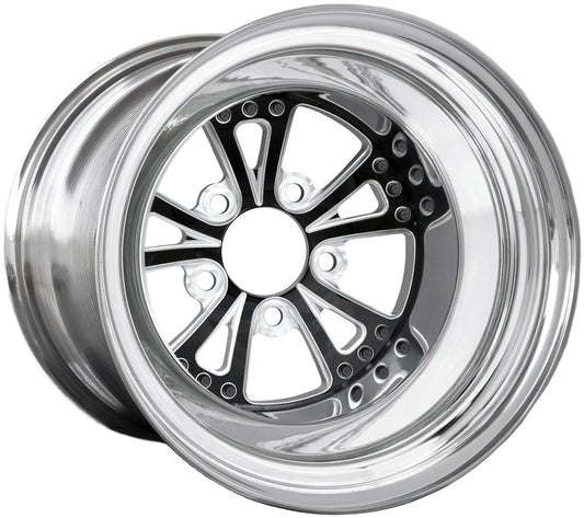 Torx 15" x 8.5" Wheel, Polished with Black Eclipse Finish Centre
5 x 4.75" Bolt Circle with 4" Backspace