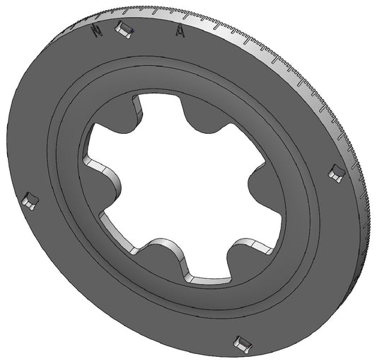 Flat Degree Ring
Suit Alcohol, 6.375" O.D with 4