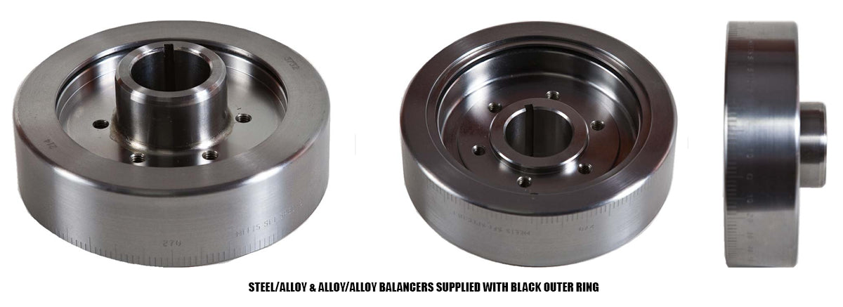 Steel/Alloy Harmonic Balancer
Suit BB361-440 Chrysler, Internal Balance, Even Bolt Pattern