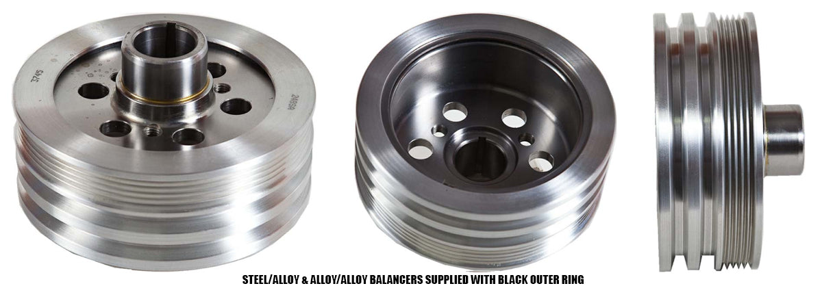 Steel/Alloy Harmonic Balancer
Suit Ford Falcon EA Internal Balance, Dual V Groove & 5 Groove Serpentine