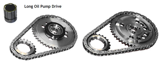 Single Row Timing Chain Set with Torrington Bearing
Suit GM LS7, 3-Bolt Cam, Multi Trigger Sensor, with Long Oil Pump Drive