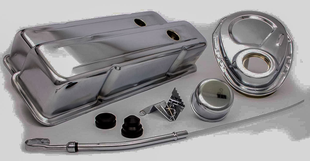 Engine Dress Up Kit (Chrome) with Tall Valve Covers
Suit S/B Chev