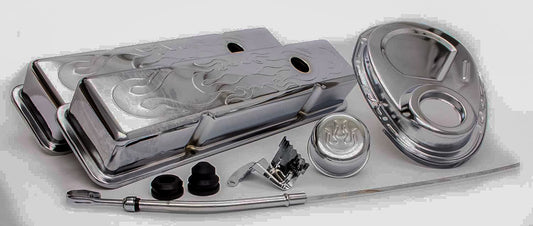 Engine Dress Up Kit (Flamed) with Short Valve Covers
Suit S/B Chev