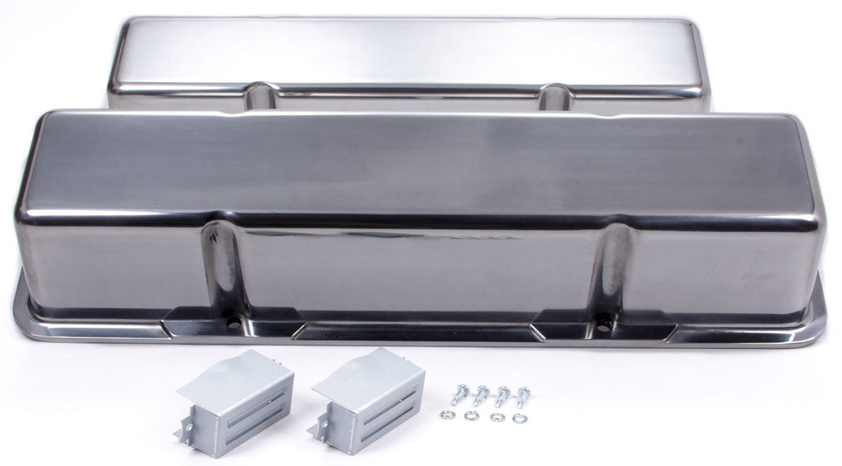 Aluminium Valve Covers Tall Profile (Polished)  Small Block Chev