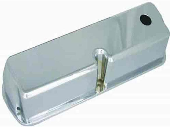 Aluminium "Tall" Valve Covers (Baffled) with Breather Hole, Plain Polished Finish
Fits 1962-85 S/B Ford 289, 302, 351W & 5.0L