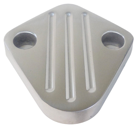 Polished Aluminium Fuel Block-off Plate, Ball Milled Style
Fits B/B Chev 396-454 & Others with 1-3/4" Centers