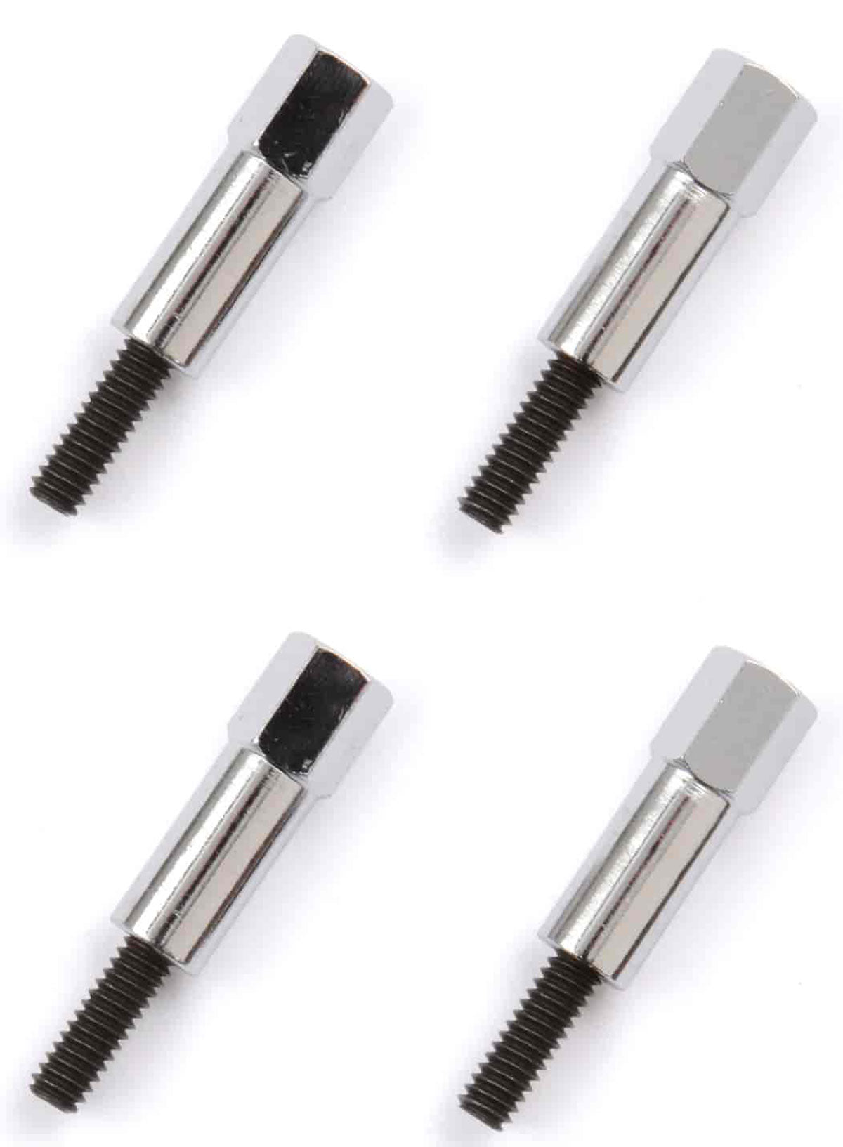 Chrome Steel Hex Head Mini Bolt, 1-3/8" H with 1/4"-20 x 1-3/8" Thread (Pack of 4)