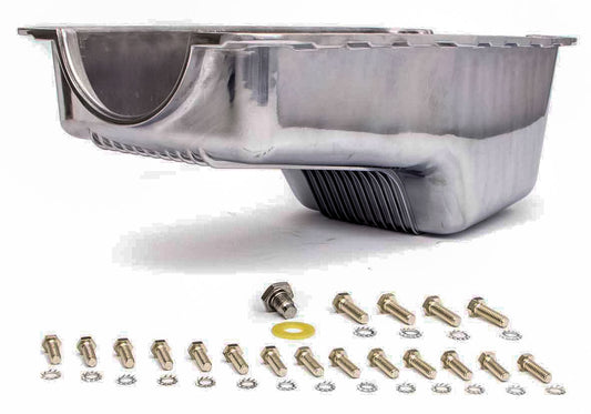 Polished Aluminium Stock Oil Pan, Finned
Fits 1964-73 S/B Ford 260 - 289 - 302