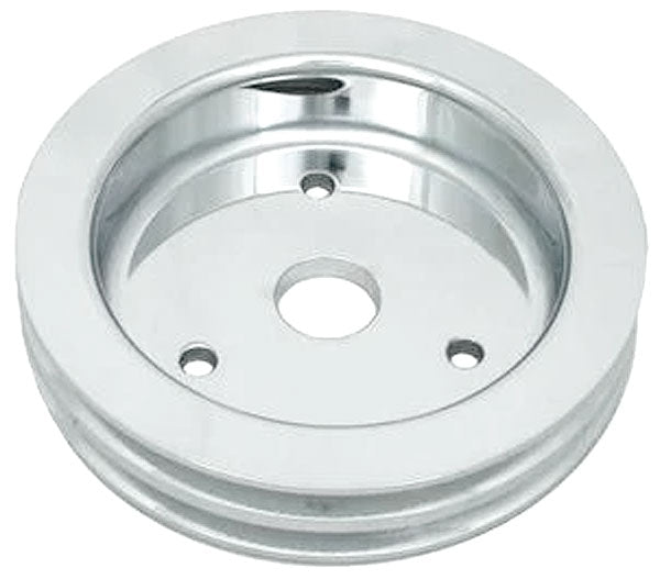 Polished Aluminium Crankshaft Lower Pulley, Double Groove, 6.60" Dia, 2.30" Bolt Circle
Fits 1965-68 B/B Chev 396-454 with Short Water Pump