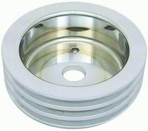 Satin Aluminium Crankshaft Lower Pulley, Triple Groove, 6.60" Dia
Fits 1965-68 B/B Chev 396 - 454 with Short Water Pump