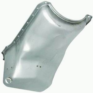 Unplated (Raw) Steel Stock Oil Pan  Fits 1970-80 Ford V8 351C-351M-400M, For passenger Cars Only