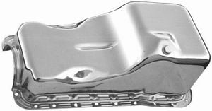 Chrome Steel Stock Oil Pan
Fits 1969-91 Ford 351W (Stock Capacity) for Passenger Cars NOT for Trucks or Vans