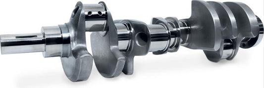 Forged 4340 Standard Weight Crankshaft
Ford 351C-SVO-Dart Blocks, 3.850" stroke, use 6.200" SB Chev Rods, 2.75" Mains