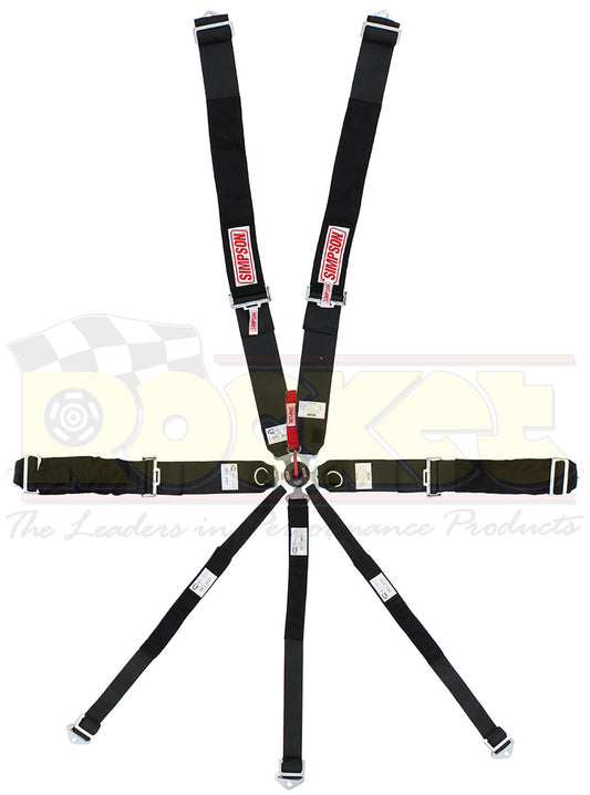 Drag Racing 7 Point Harness
Black Camlock, Pull Down, Bolt In Suit Funny Car & Dragster