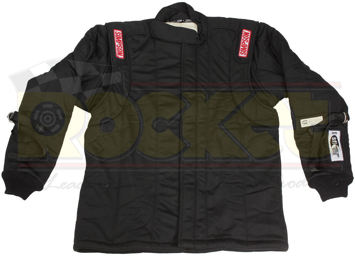 5 Layer Driving Jacket
Large With Arm Restraints, Black STD.48 Signature Knit Nomex SFI-20