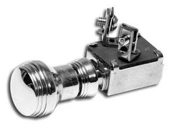 SO-CAL Speed Shop Polished Art Deco Push Horn Switch