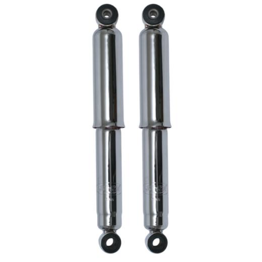 SO-CAL Speed Shop Steel Shorty Covered Speedshocks
Chrome Finish, 7-7/8" closed and 11-1/4" extended