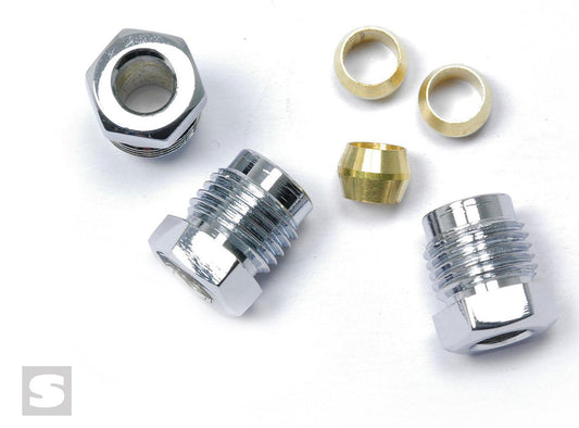 Chrome Ford Nut Compression Fittings
X3 Nuts & Ferrules