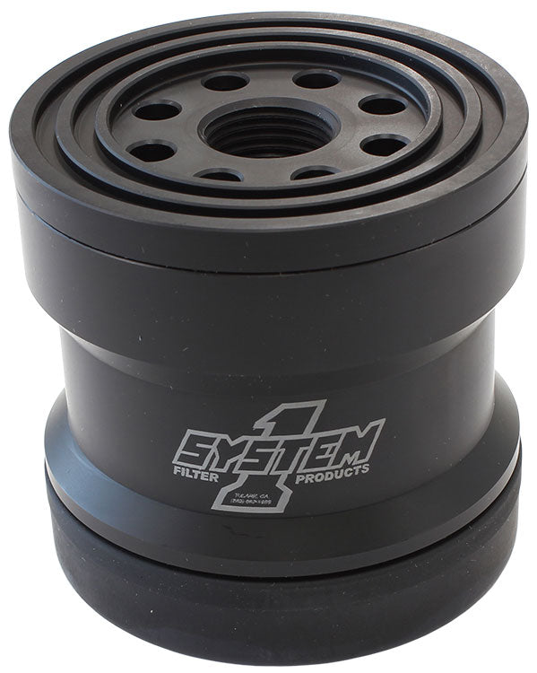 Spin On Billet Oil Filter - Black Anodized
3-3/4" Long x 3-3/4" Diameter With 45 Micron S/S Filter & Metric Threads Inserts