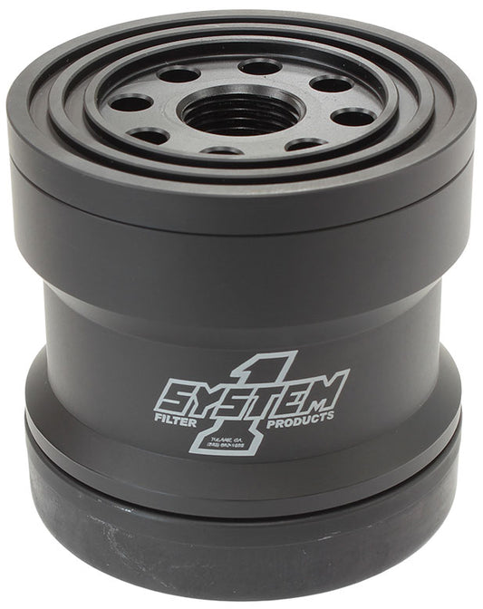 Spin On Oil Filter 3-3/4" Long Black Anodized with Universal Threads
3-3/4" Diameter With 30 Micron S/S Filter