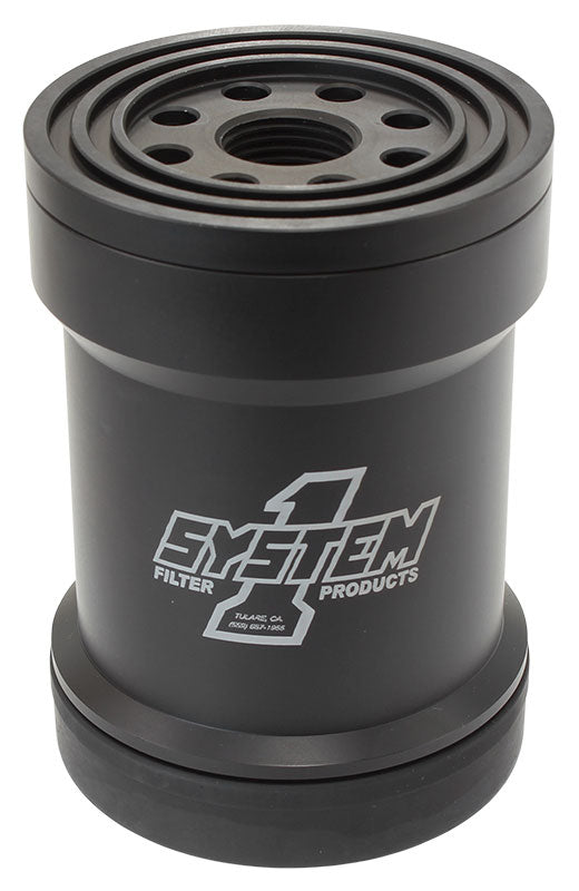 Short HP6 Billet Oil Filter 75 Micron 1-1/2-12" 5-1/4 Long, Viton