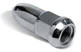 Chrome Bullet Wheel Nut - 17mm Hex
12mm x 1.25" Thread (Sold EA)